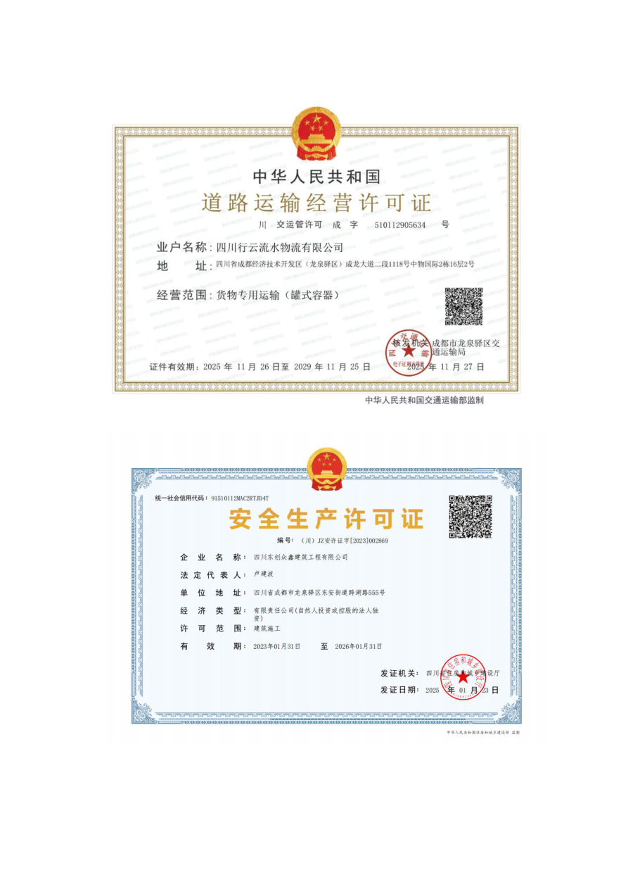 集团资质许可和业绩 2